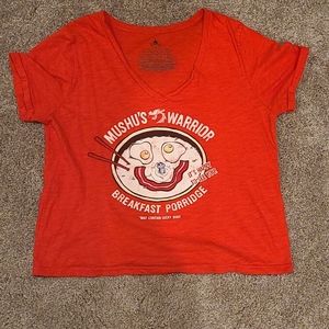 Red crop top Mulan shirt